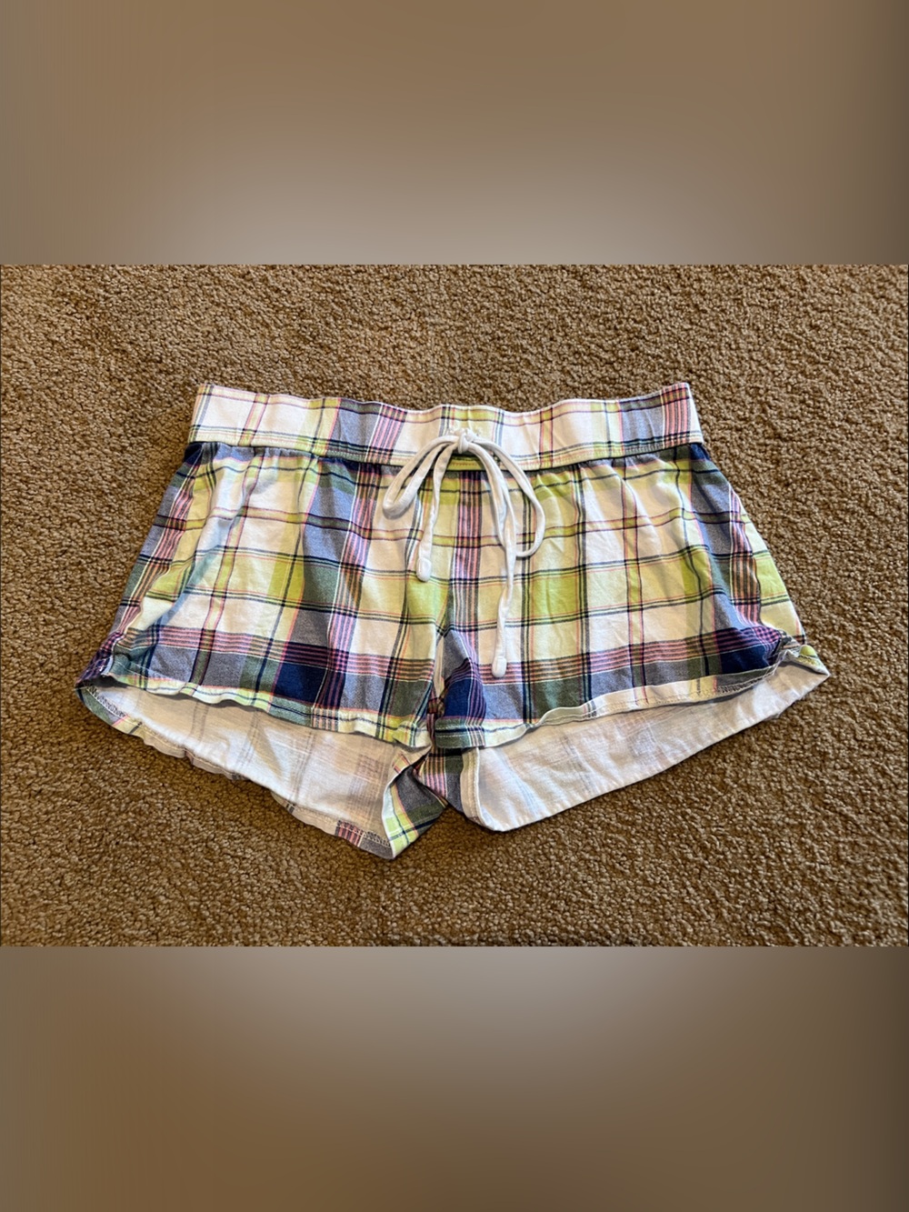 Plaid Tie-Waist Sleep Shorts - Multicolor